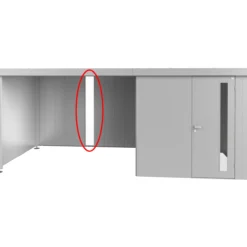 Biohort akryl glasspanel for sidetak for redskapsbod neo, sølv metallic