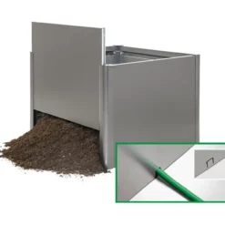 Biohort høybed 1,5x0,5 m sølv metallic
