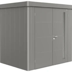 Biohort redskapsbod neo 1b dobbeldør kvartsgrå metallic