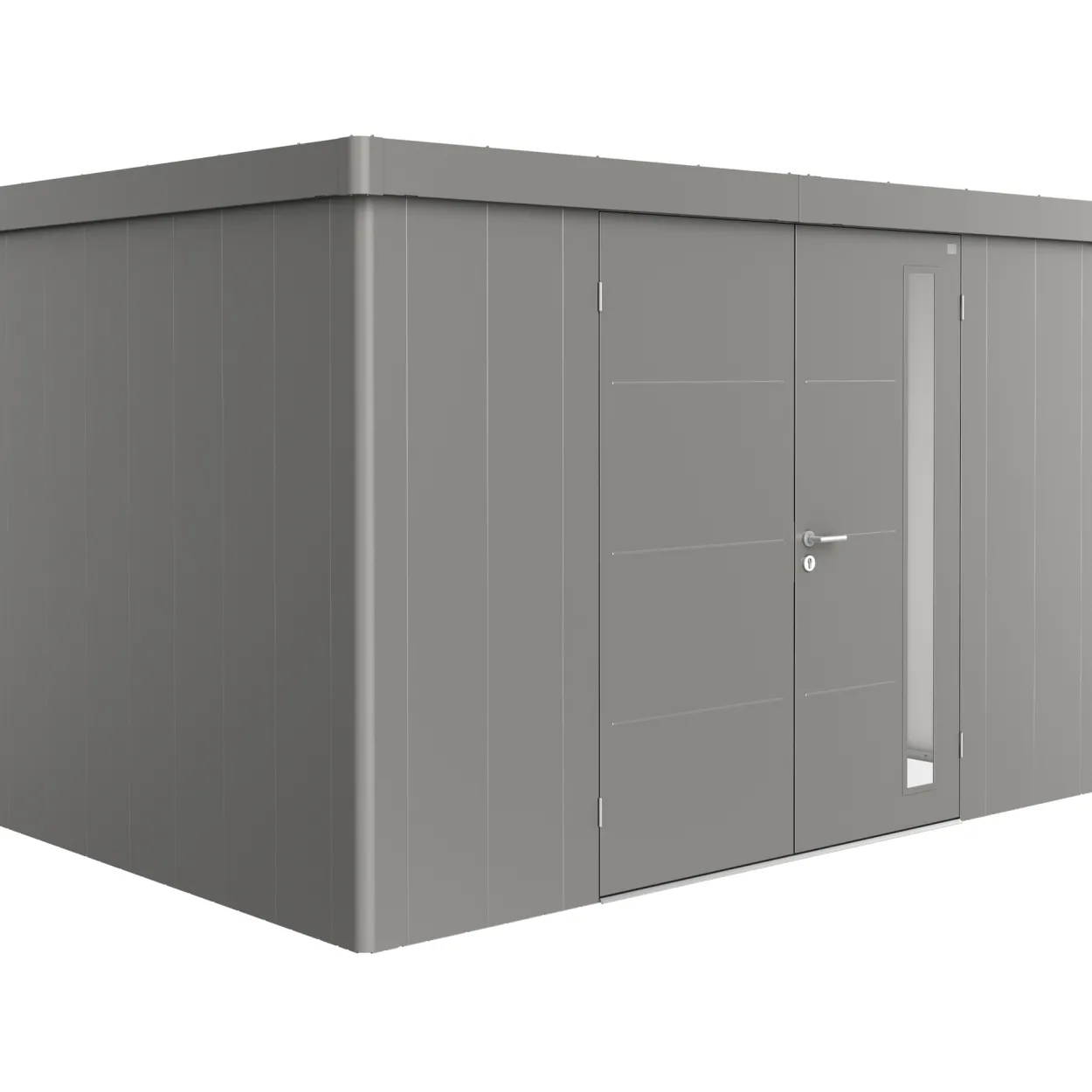 Biohort redskapsbod neo 2d dobbeldør kvartsgrå metallic