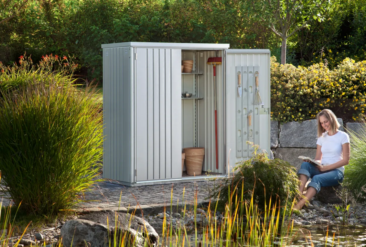 Biohort redskapsbod 150 sølv metallic