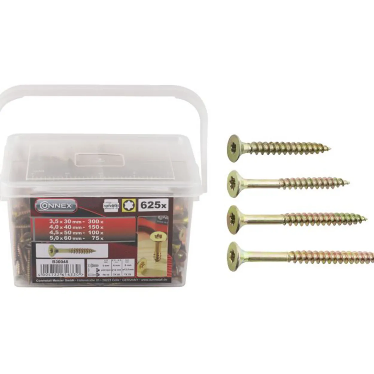 Connex skruer 625 stk