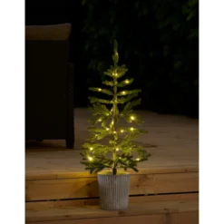 Day grantre i potte m/35led 90cm t/batteri ip44