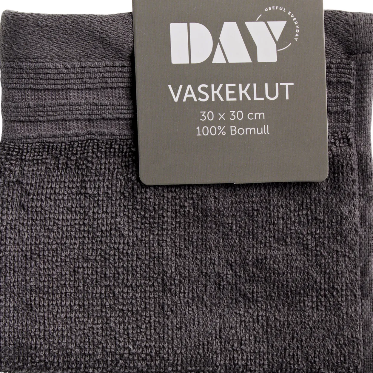 Day håndkle 30x30cm mørk grå