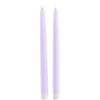 Day led lys m/3d flamme 2stk 29cm lavender