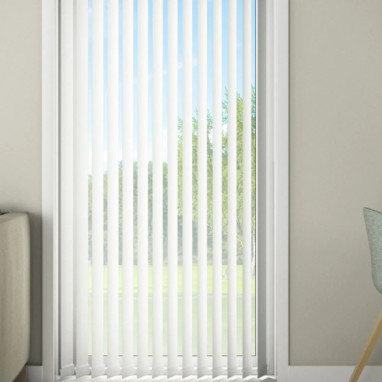 Debel lamellanlegg eclipse lystett hvit 100x250