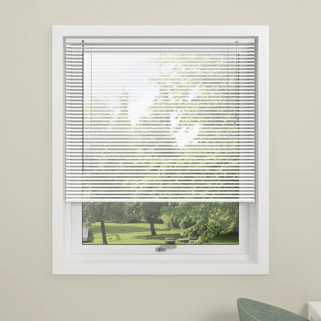 Debel persienne twist 130x130 hvit