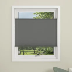 Debel plisségardin flex lysdempende grå 130x130