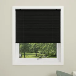 Debel plissé touch lysdempende 120x160, sort
