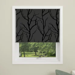 Debel rullegardin tree lystett grå 120x175