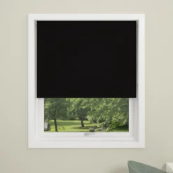 Debel rullegardin uni-bo lystett sort 160x210