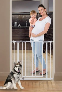 Dreambaby sikkerhetsgrind hvit/grå