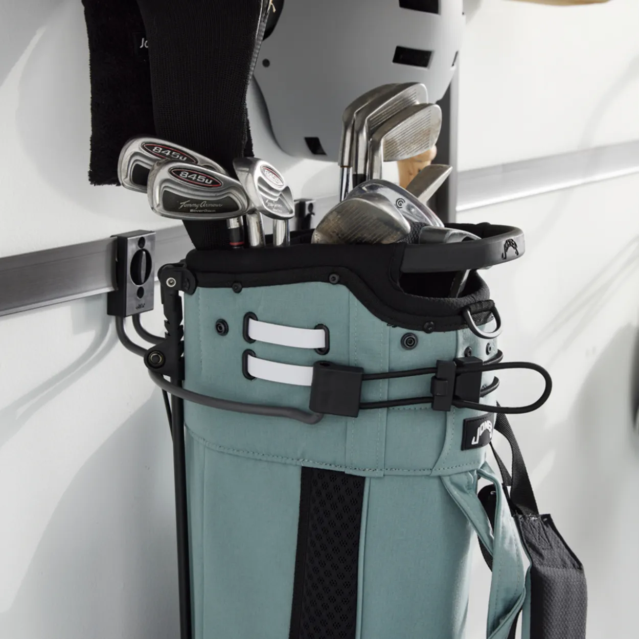 Elfa garage+ holder for golfbag matt grå