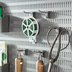 Elfa garage+ kort rett krok 5/pk matt grå
