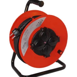 Elitech kabeltrommel 4-veis 25m 3x1,5 h07rn-f stål trommel