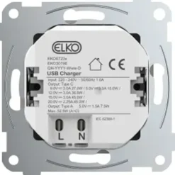 Elko rs usb pd a+c lader 45w polarhvit