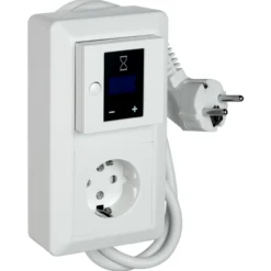 Elko tidsbrytersett 16a 2-pol m/kabel hvit