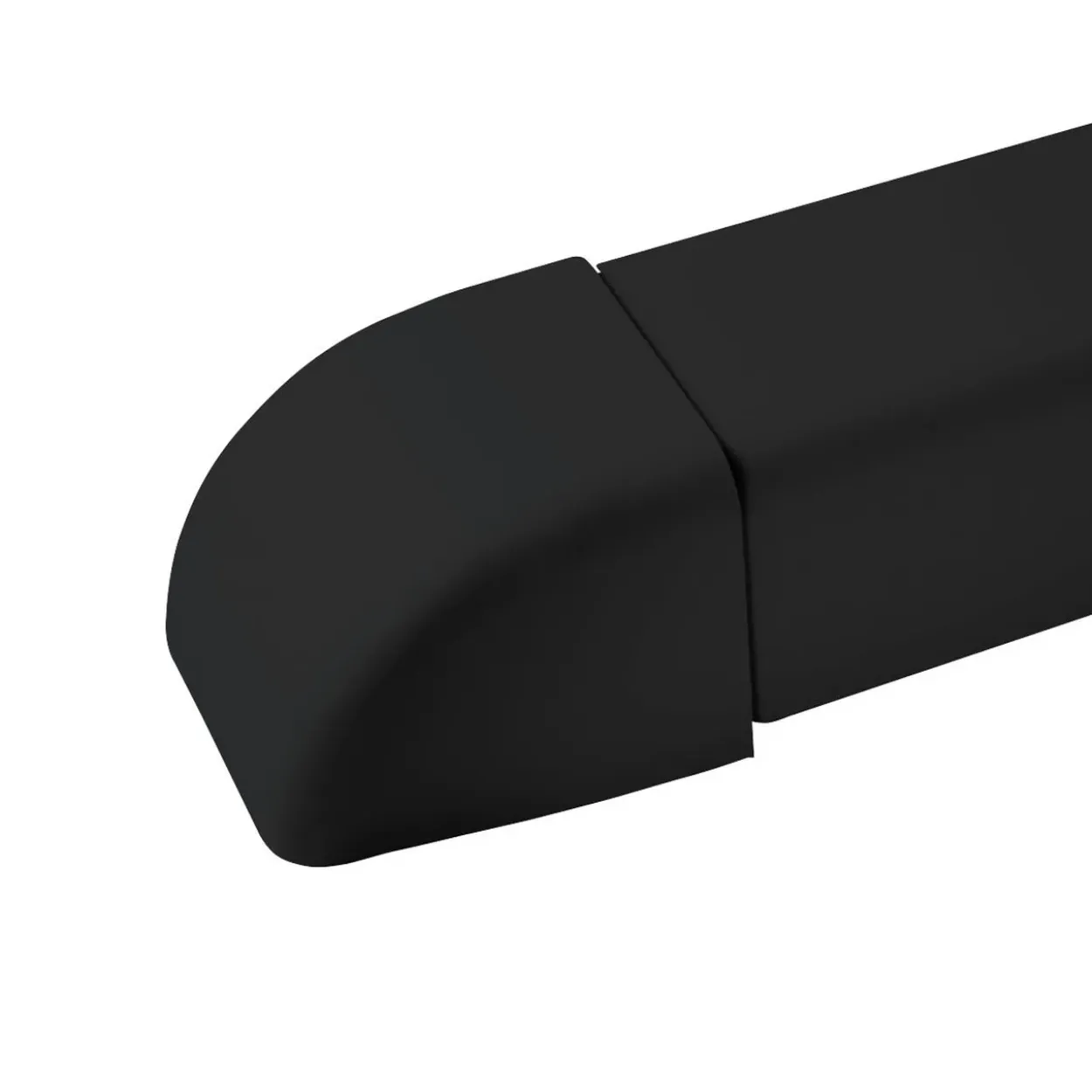 Endelokk 80x60mm, sort