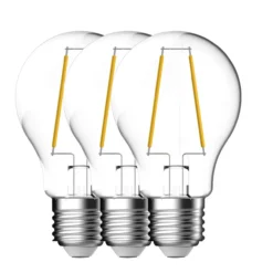 Energetic pære e27 filament a60 4w 470lm 2700k klar - 3 pk