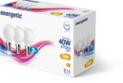 Energetic pære e14 filament g45 4w 470lm 2700k hvit - 3 pk