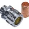 Fix-pro tippunion 15mm x 3/8" til kobberrør forkrommet