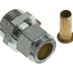 Fix-pro tippunion 12mm x 1/2" til pex-rør forkrommet