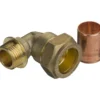 Fix-pro vinkel m/nippel 22mm x 1/2" til kobberrør