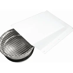 Flexit avkast/uteluftkappe inkl. nippel m/gitter ø125mm hvit