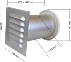 Flexit veggventil m/sjalusirist 6x6" ø125