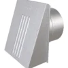 Flexit ventilatorventil m/kappe og spjeld 6x6" ø125