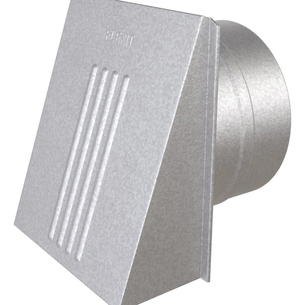Flexit ventilatorventil m/kappe og spjeld 6x6" ø150