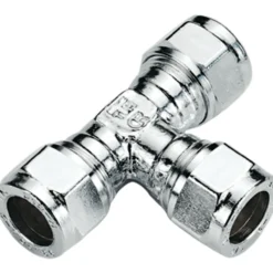 Fonta t-rør 10mm forkrommet cu