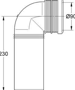 Grohe pp utløpsrør ø90 mm