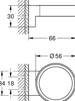 Grohe selection holder for glass/såpedispenser hard grafitt