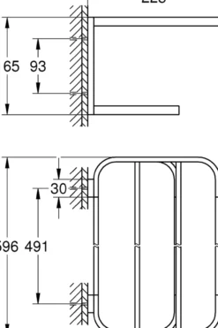 Grohe selection multi håndkleholder 600 børstet cool sunrise