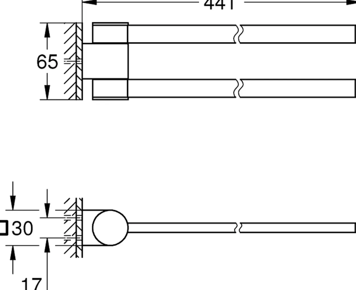 Grohe selection svingbar håndkleholder matt nikkel