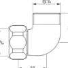 Grohe tilslutningsvinkel 3/4" krom