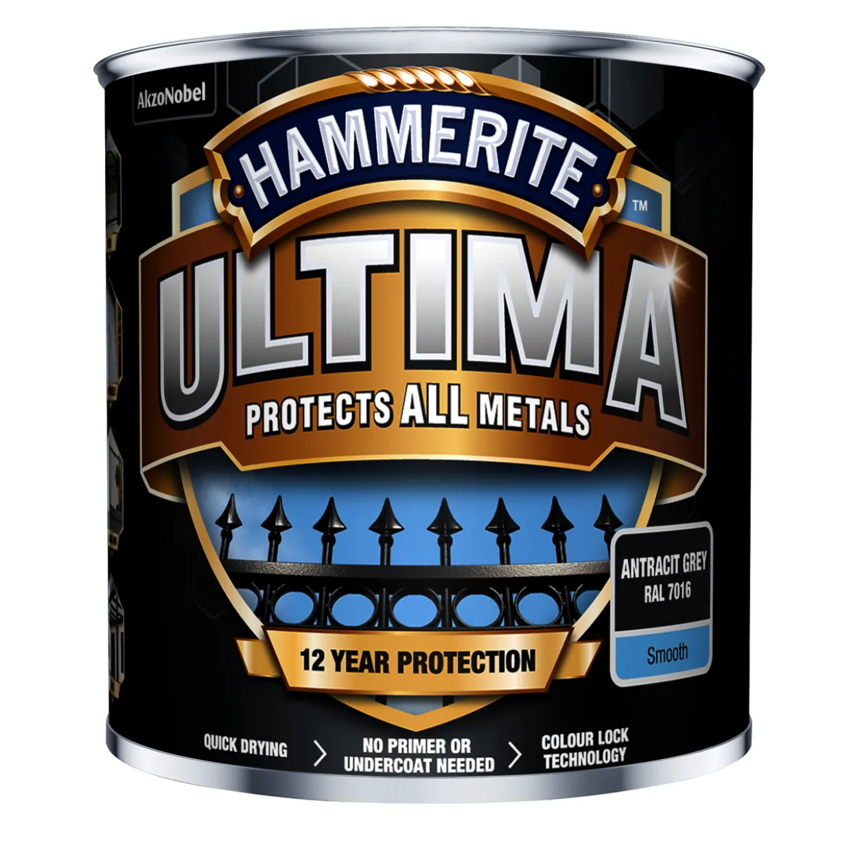 Hammerite ultima smooth anthracite grey 0,25l