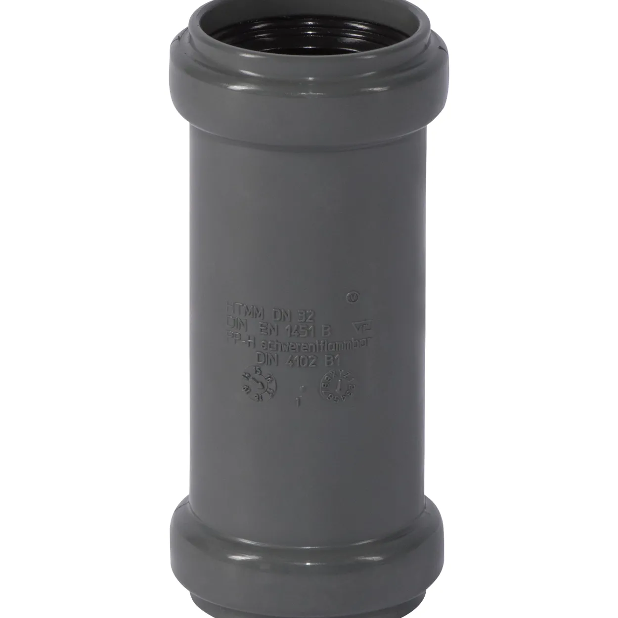 Ht safe dobbel skjøtemuffe pp grå 32mm