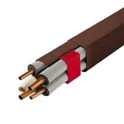 Kanal standard til varmepumpe m/folie 80x60mm 2meter brun