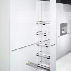 Kesseböhmer arenaplus style, pantryuttrekk 400 mm hvit/krom 1800-2200mm