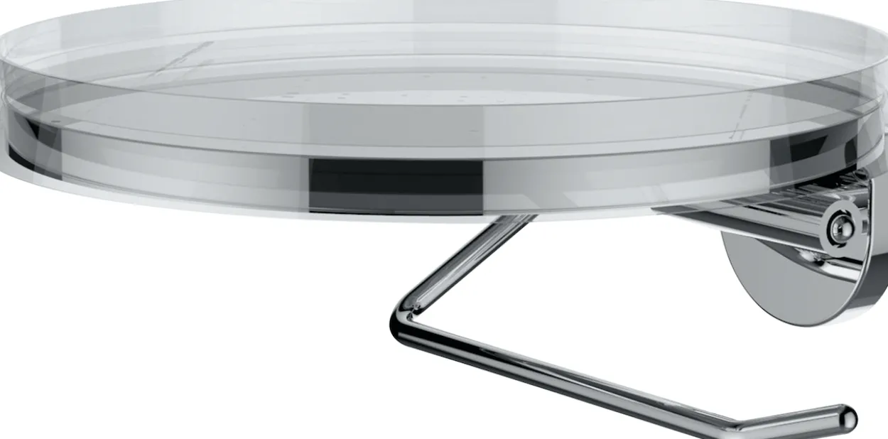 Laufen kartell papirholder ø185 mm med fat/bolle gjennomsiktig krystallklar