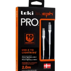 Leki bycph pro cable usb-c til ligthning 2.0 m