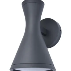 Lutec architectural brund vegghengt lampe matt sort