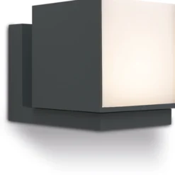 Lutec architectural cuba 1 vegghengt lampe matt sort