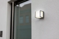 Lutec architectural doblo vegghengt lampe 110mm kull grå