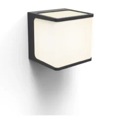 Lutec architectural doblo vegghengt lampe 110mm kull grå