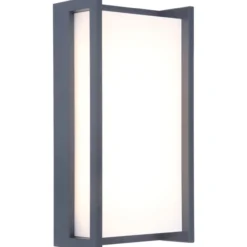 Lutec architectural qubo vegghengt lampe 110mm mørk grå