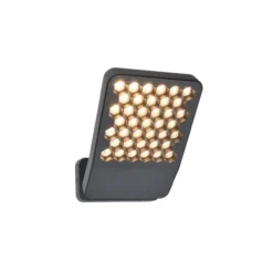 Lutec atlantis lille led vegglampe 1 lys mørkegrå 4000k