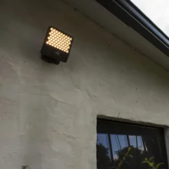 Lutec atlantis medium led vegglampe 1 lys pir mørkegrå 3000k